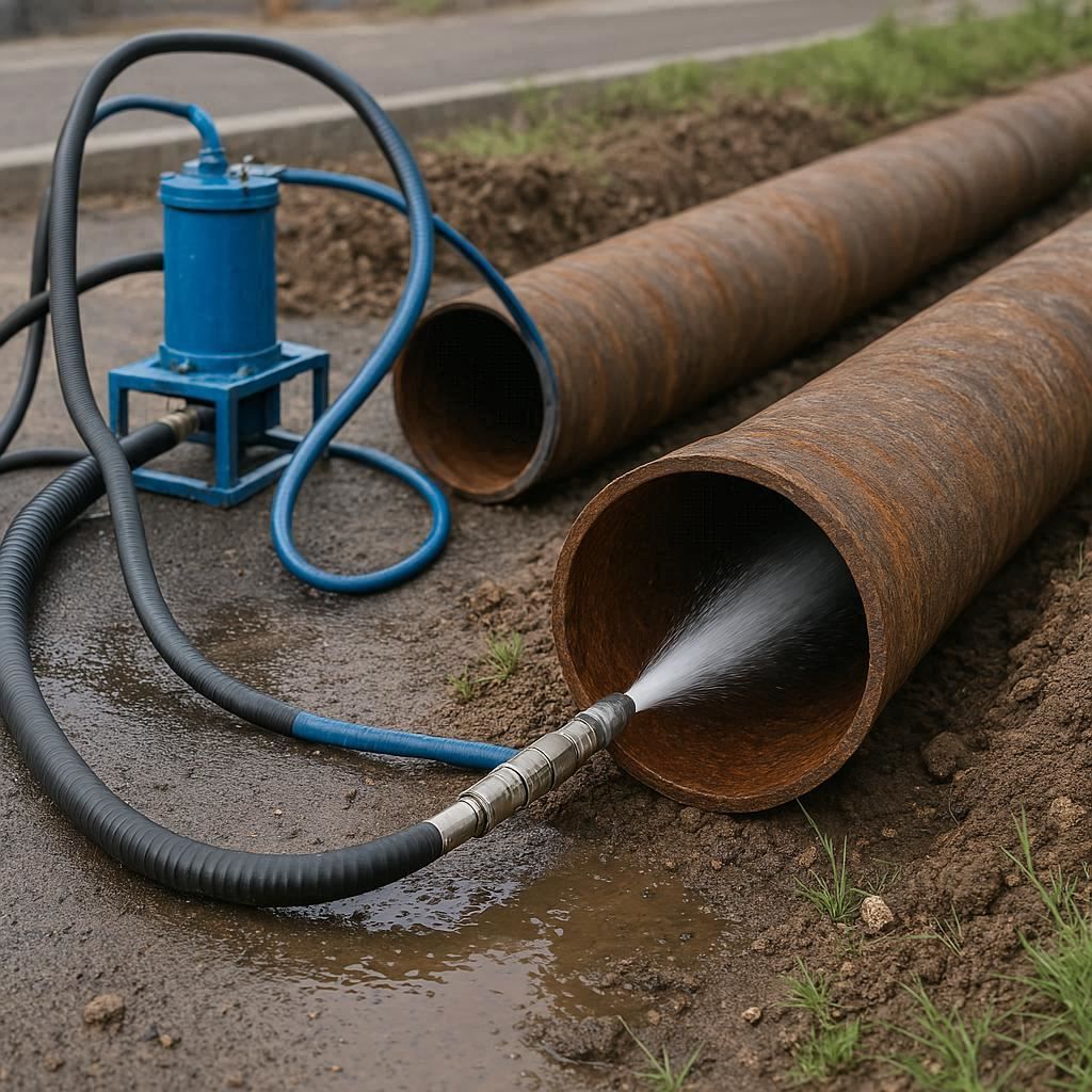 Гидродинамическая прочистка водопроводных труб в Серпухове