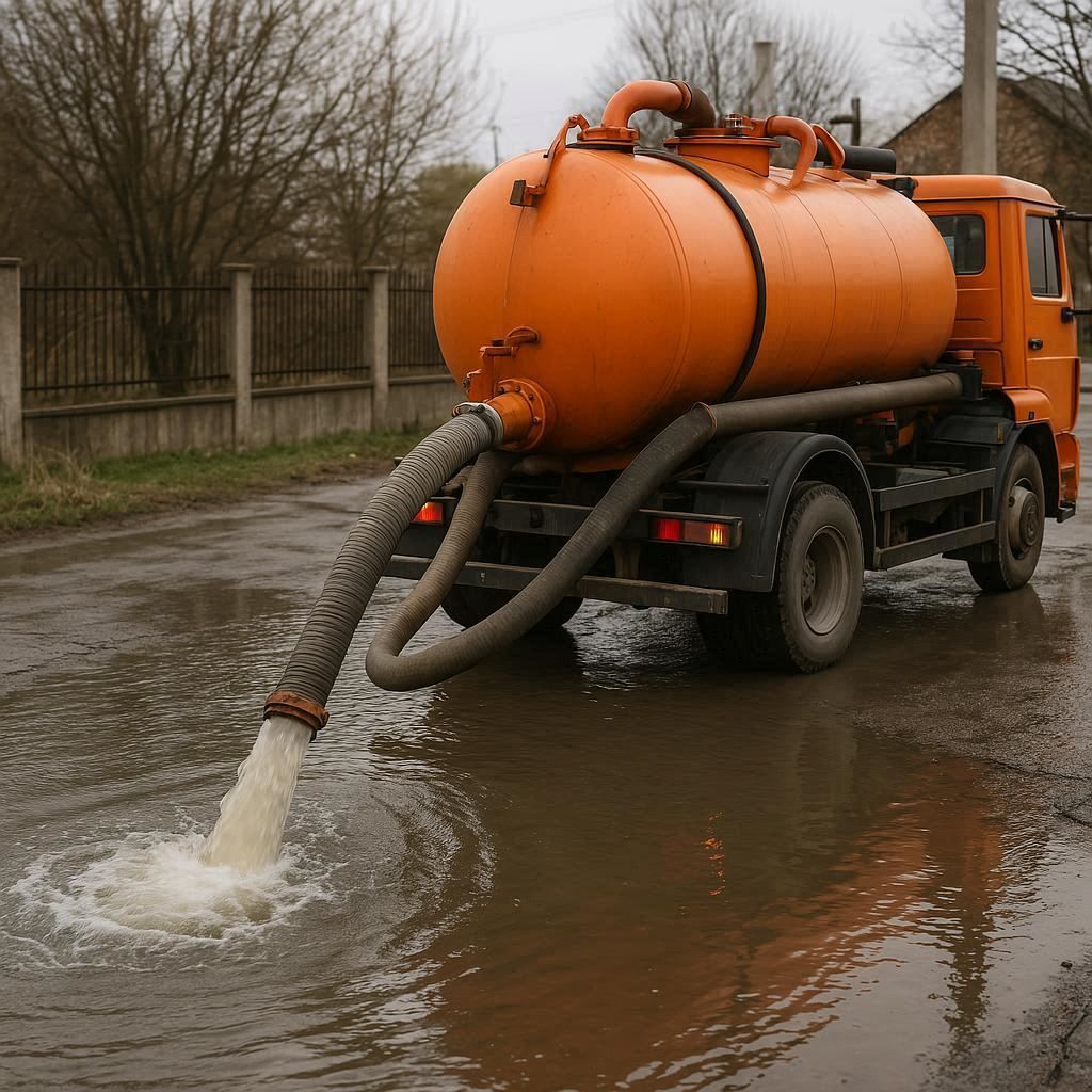 Откачка воды в Серпухове