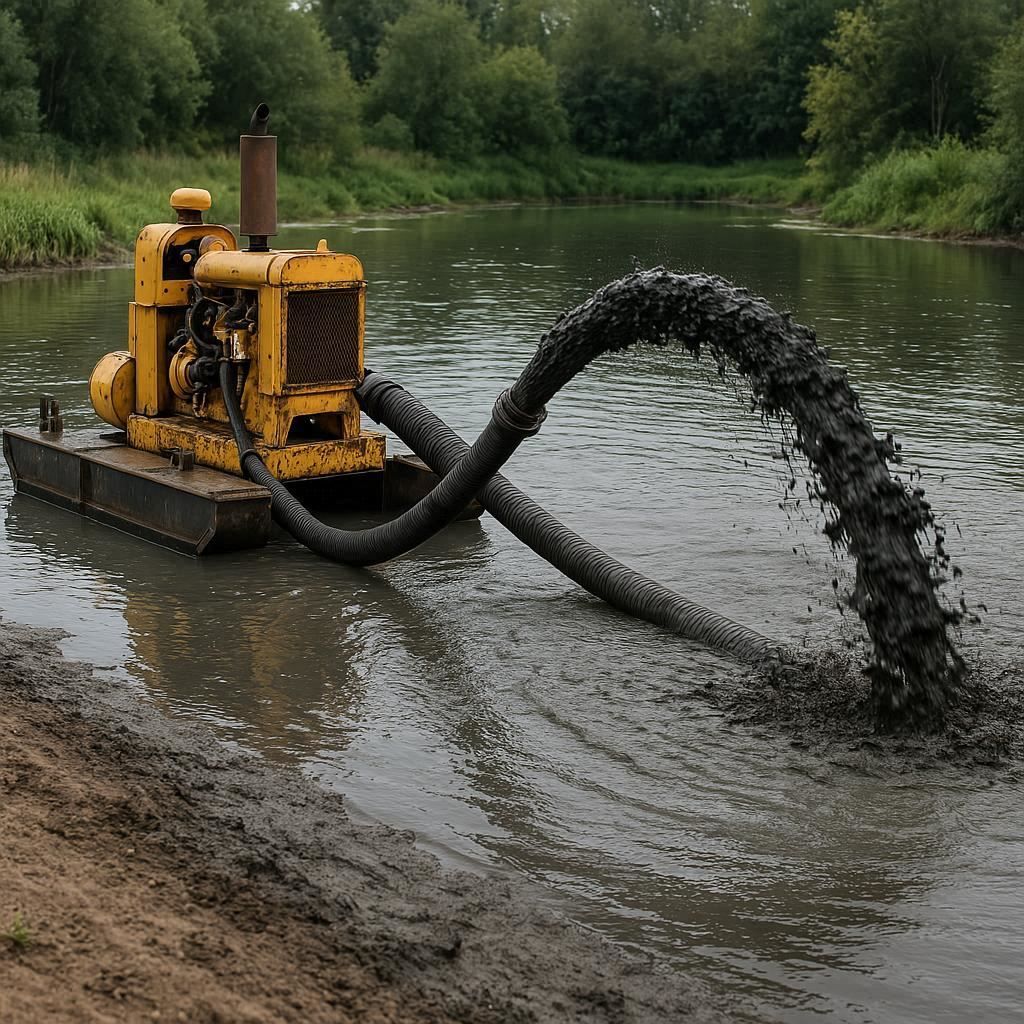 Очистка прудов и водоемов от ила в Серпухове