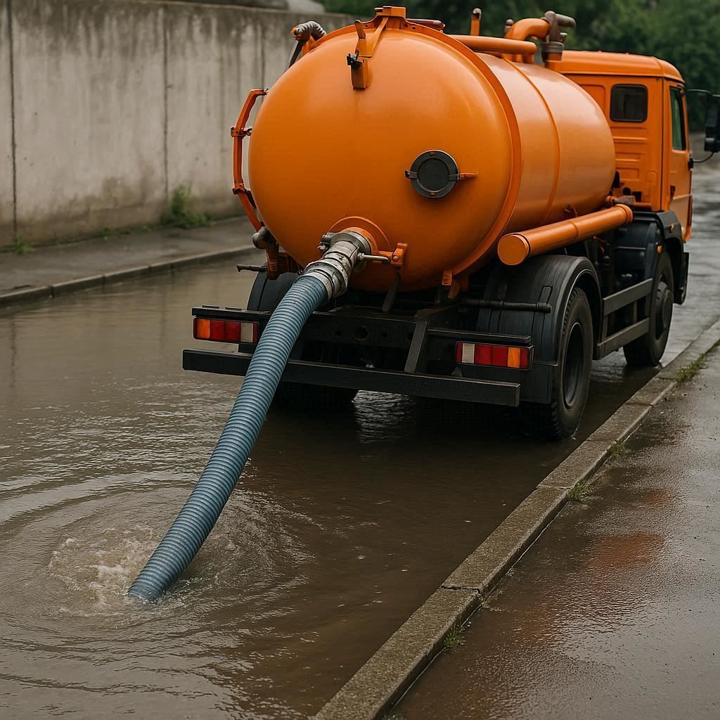 Откачка воды в Серпухове